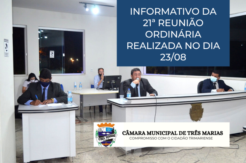 Informativo da 21ª Reunião Ordinária realizada no dia 23/08