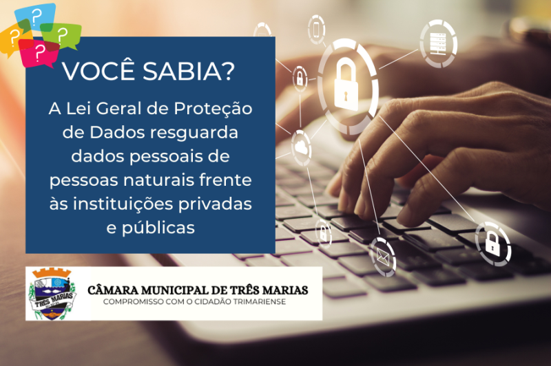 VOCÊ SABIA? Lei Geral de Proteção de Dados resguarda dados pessoais de pessoas naturais frente às instituições privadas e públicas