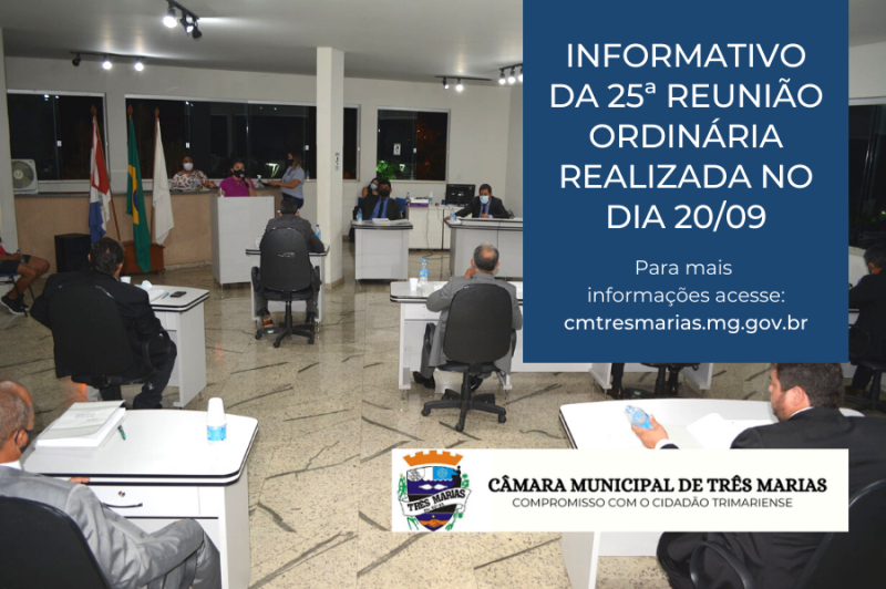 Informativo da 25ª Reunião Ordinária realizada no dia 20/09