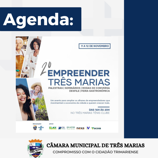 AGENDA: 2º EMPREENDER TRÊS MARIAS