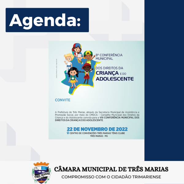 AGENDA: 8ª Conferência Municipal dos Direitos da Criança e do Adolescente 