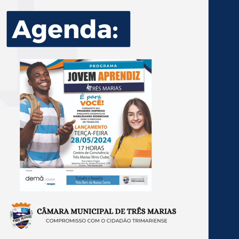 AGENDA: Programa Jovem Aprendiz em Três Marias