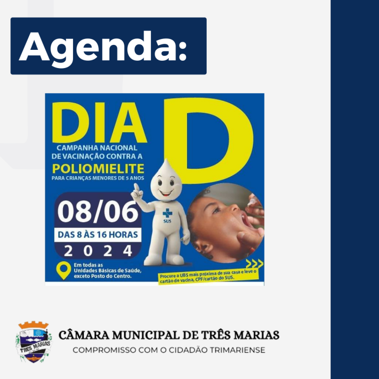 AGENDA: Dia D de Vacinação (Poliomielite)