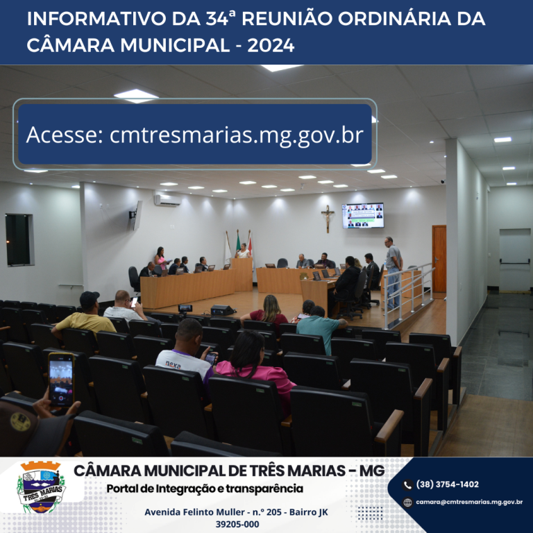 INFORMATIVO DA 34ª REUNIÃO ORDINÁRIA REALIZADA EM 07/10/2024