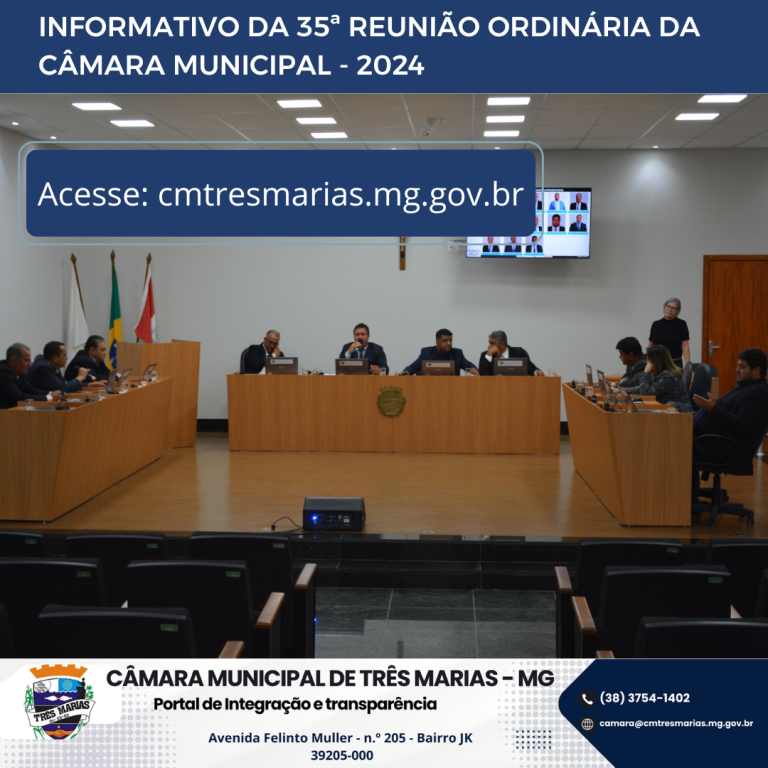 INFORMATIVO DA 35ª REUNIÃO ORDINÁRIA REALIZADA EM 14/10/2024