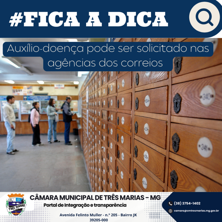 #FICA A DICA: Auxílio-doença pode ser solicitado nas agências dos correios