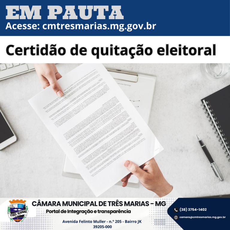 EM PAUTA: Certidão de quitação eleitoral