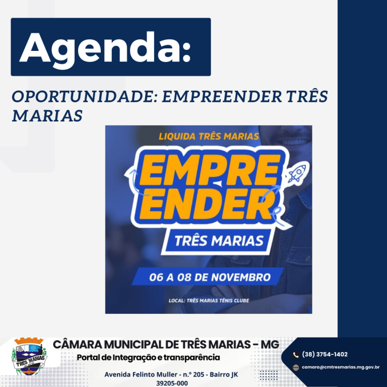 AGENDA: Oportunidade (Empreender Três Marias)