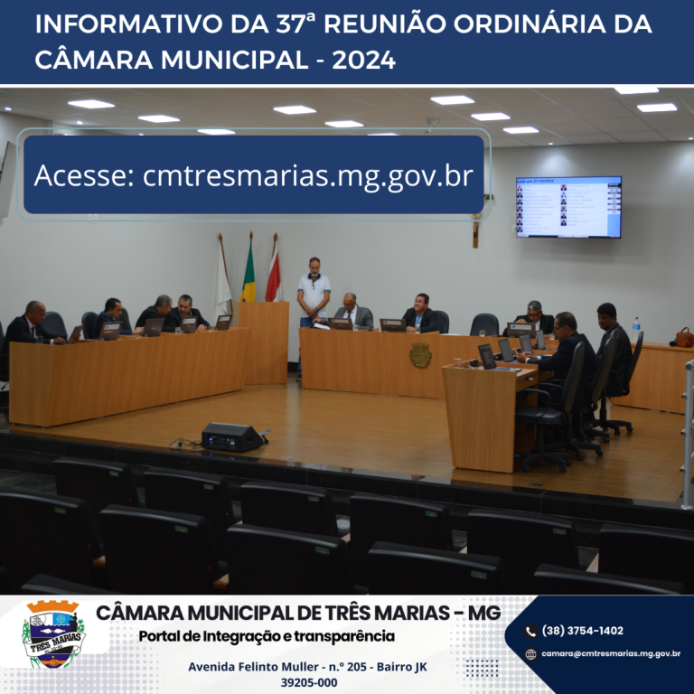 INFORMATIVO DA 37ª REUNIÃO ORDINÁRIA REALIZADA EM 29/10/2024